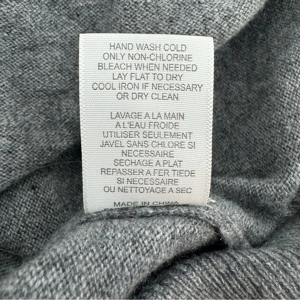 Equipment Femme Sweater Women’s M Gray Pullover Embellished Neck - Picture 9 of 13